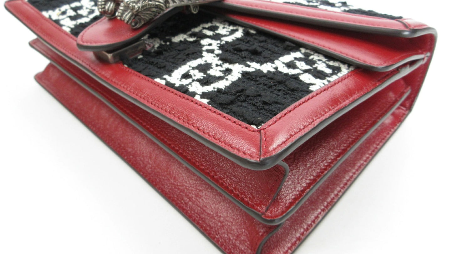 Gucci Dionysos Chain Shoulder Bag 400249 Black Red White