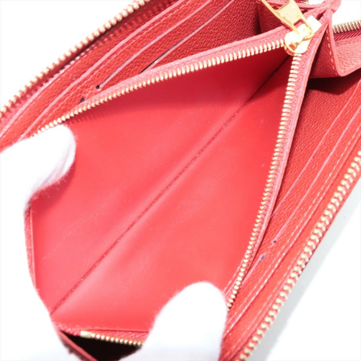Louis Vuitton Empreinte Portefeuille Clemence M63920 Leather Flower Round Zip Long Wallet