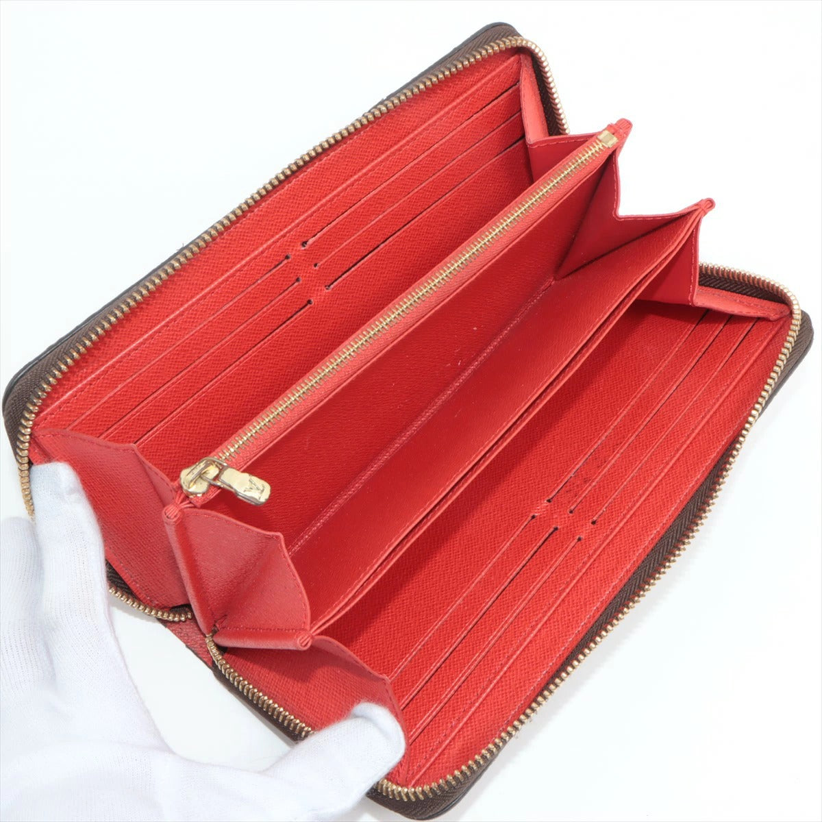 Louis Vuitton Monogram Zippy Wallet Round Zip Coquelicot M41896