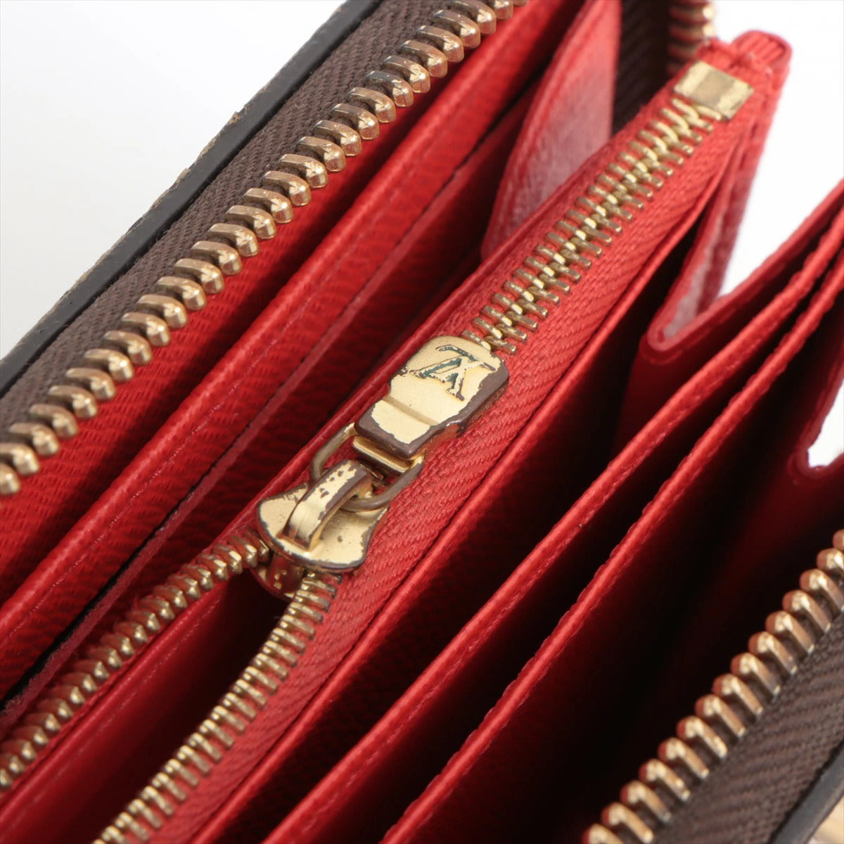 Louis Vuitton Monogram Zippy Wallet Round Zip Coquelicot M41896