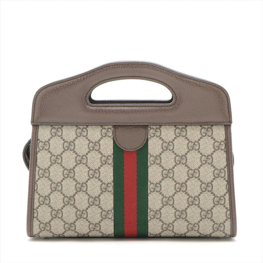 Gucci GG Supreme Ophidia 2WAY Handbag 693724 Crossbody Bag Sherry Line
