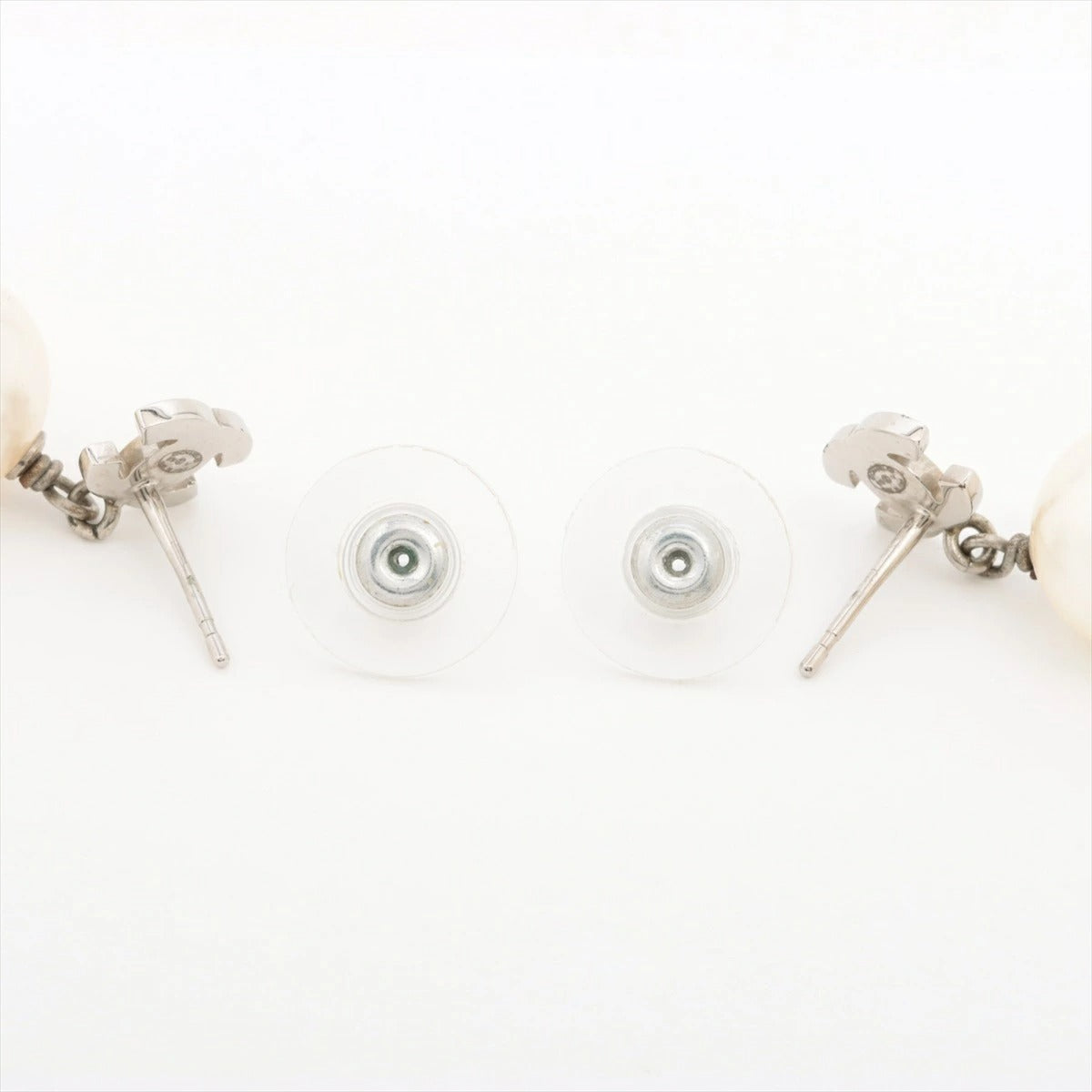 Chanel Coco Mark Earrings B19V, Pearl Rhinestone