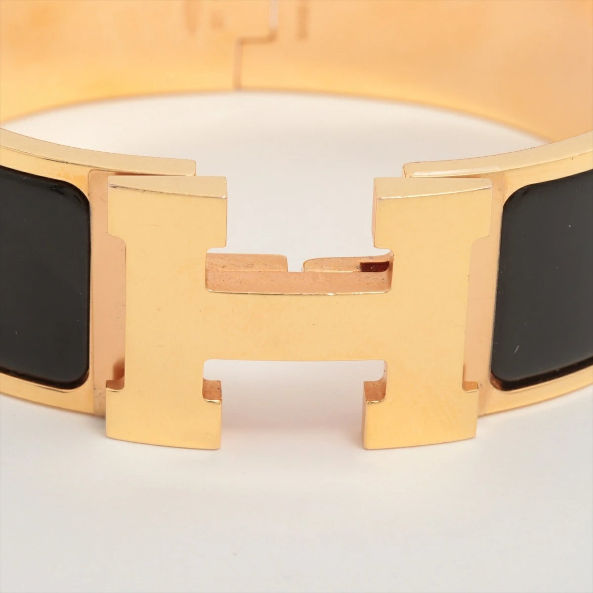 Hermes H Bangle Click Clack GM Gold/Black