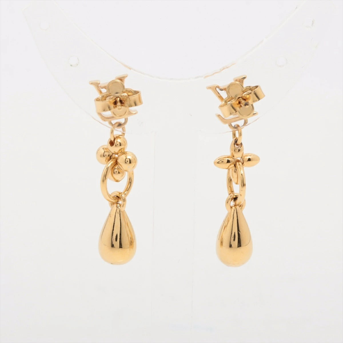 Louis Vuitton Boucle de Reuil Earrings LV Flower Gram M00771 Gold