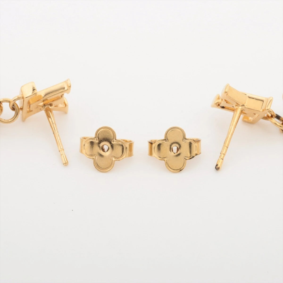 Louis Vuitton Boucle de Reuil Earrings LV Flower Gram M00771 Gold