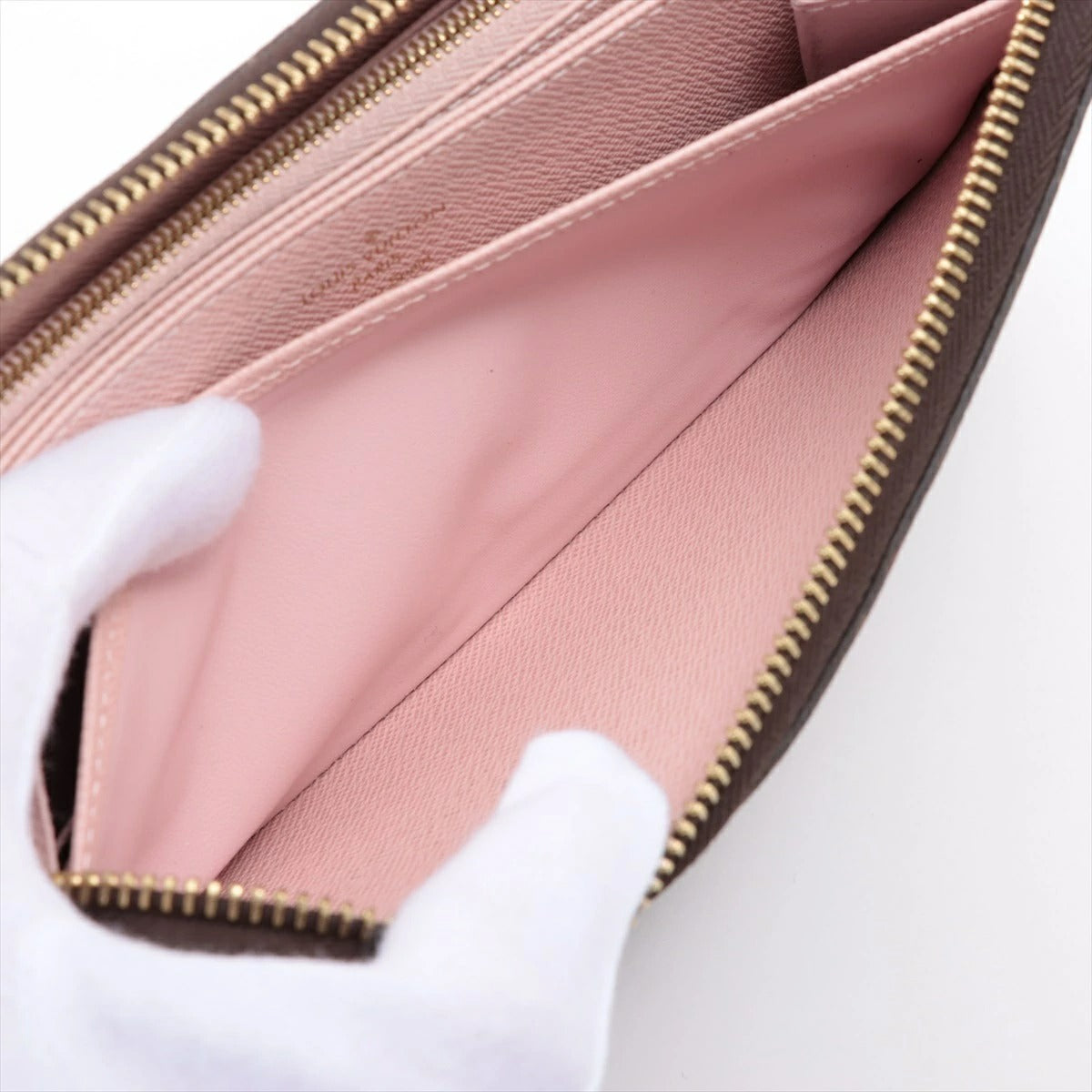 Louis Vuitton Damier Zippy Wallet N60046 Rose Ballerine Round Zip