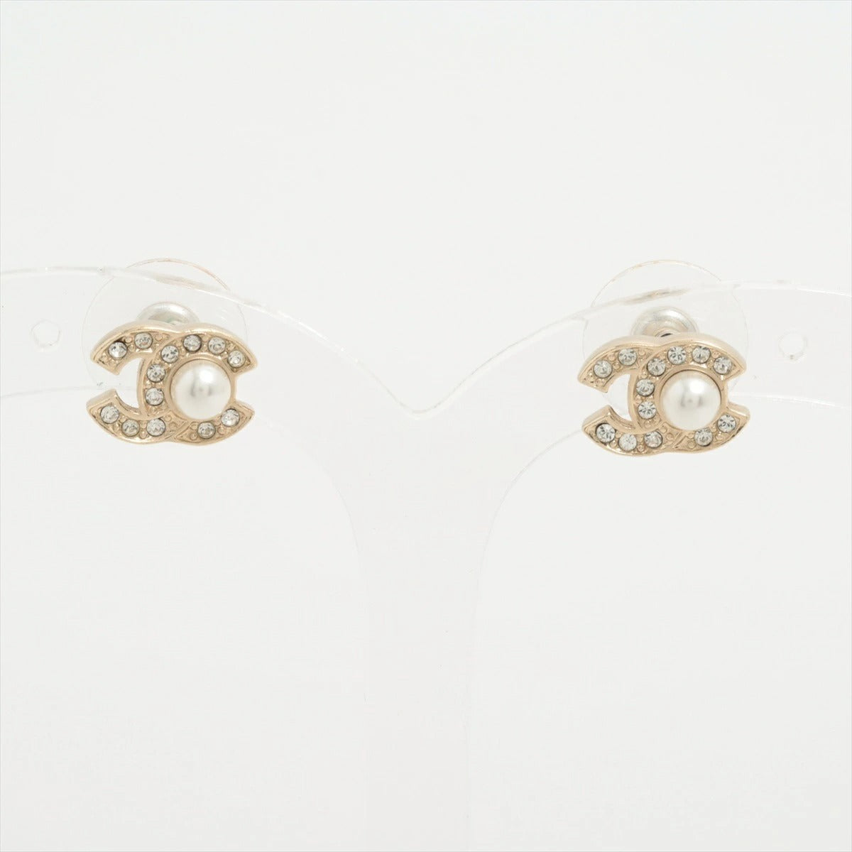 Chanel Coco Mark Earrings, Pearl, Rhinestone A20B