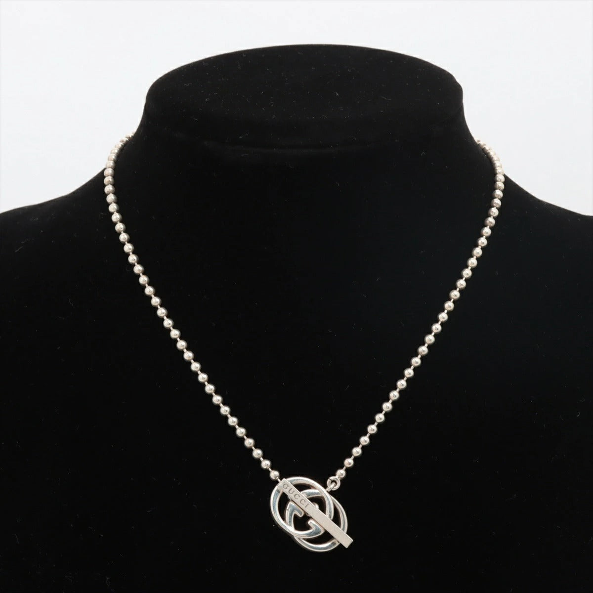 Gucci Interlocking G Necklace Silver 925 20.8g Logo
