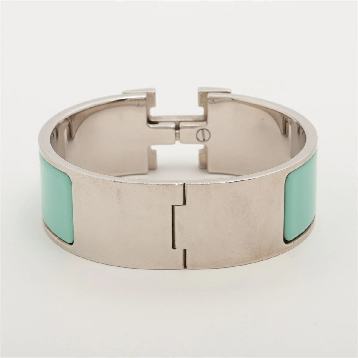Hermes H Bangle Click Clack Blue/Silver