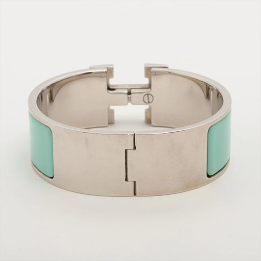 Hermes H Bangle Click Clack Blue/Silver