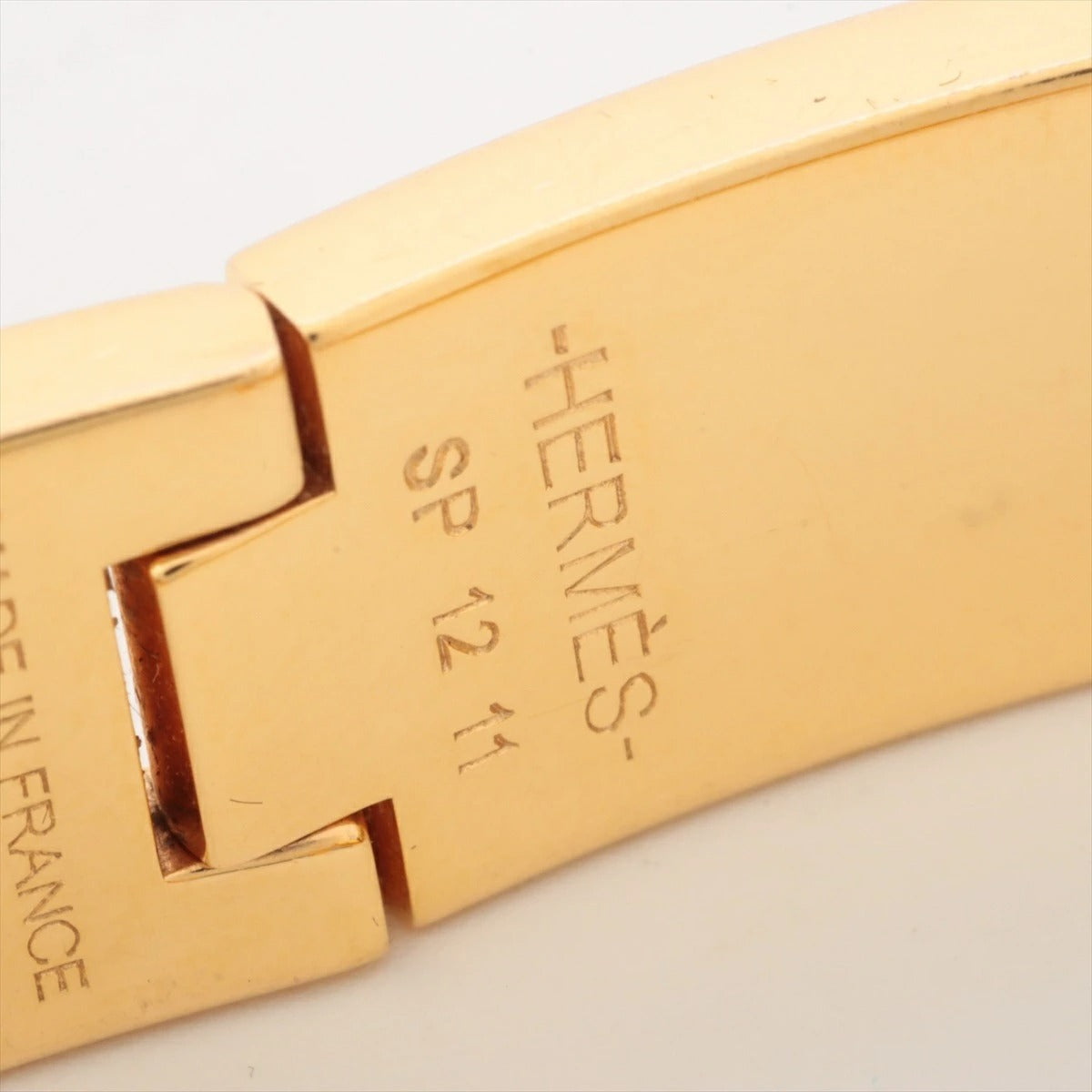 Hermes H Bangle Click H GM Bracelet off-White/Gold