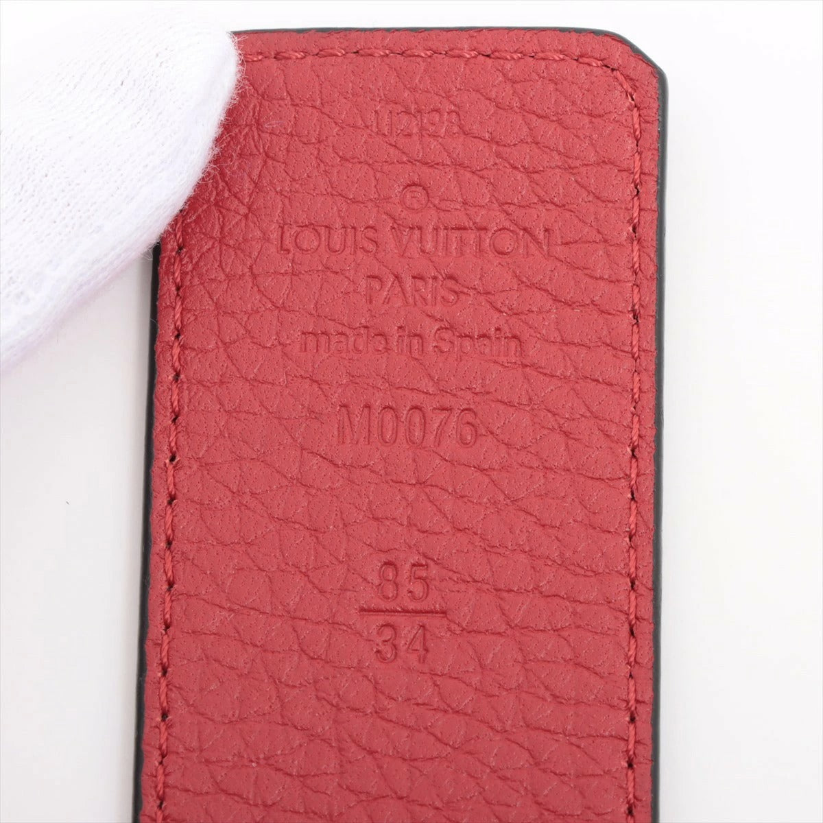 Louis Vuitton Santur Tilt Reverse Belt M0076 85/34 Black/Red