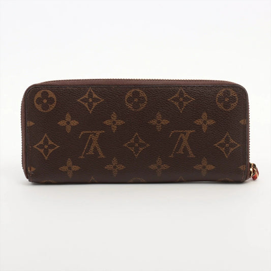 Louis Vuitton Monogram Portefeuille Clemence M60743 Pimont/Orange Round Zip