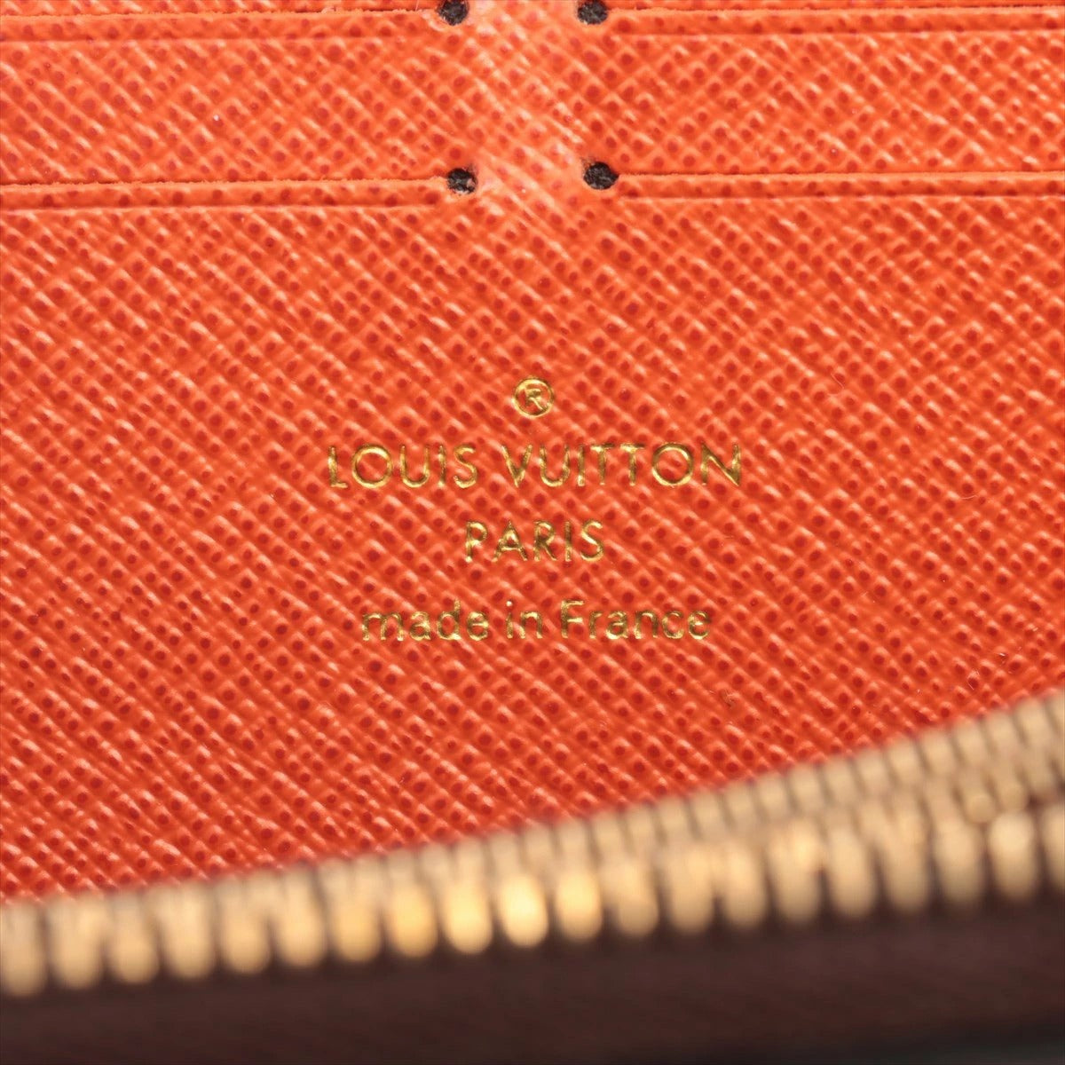 Louis Vuitton Monogram Portefeuille Clemence M60743 Pimont/Orange Round Zip