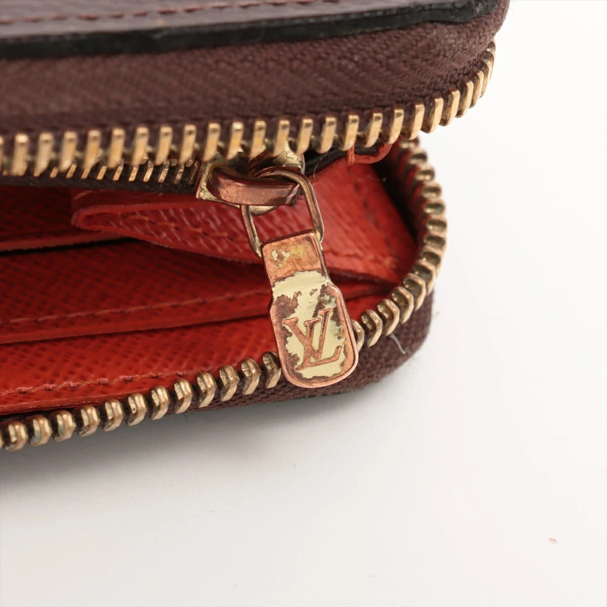 Louis Vuitton Monogram Portefeuille Clemence M60743 Pimont/Orange Round Zip