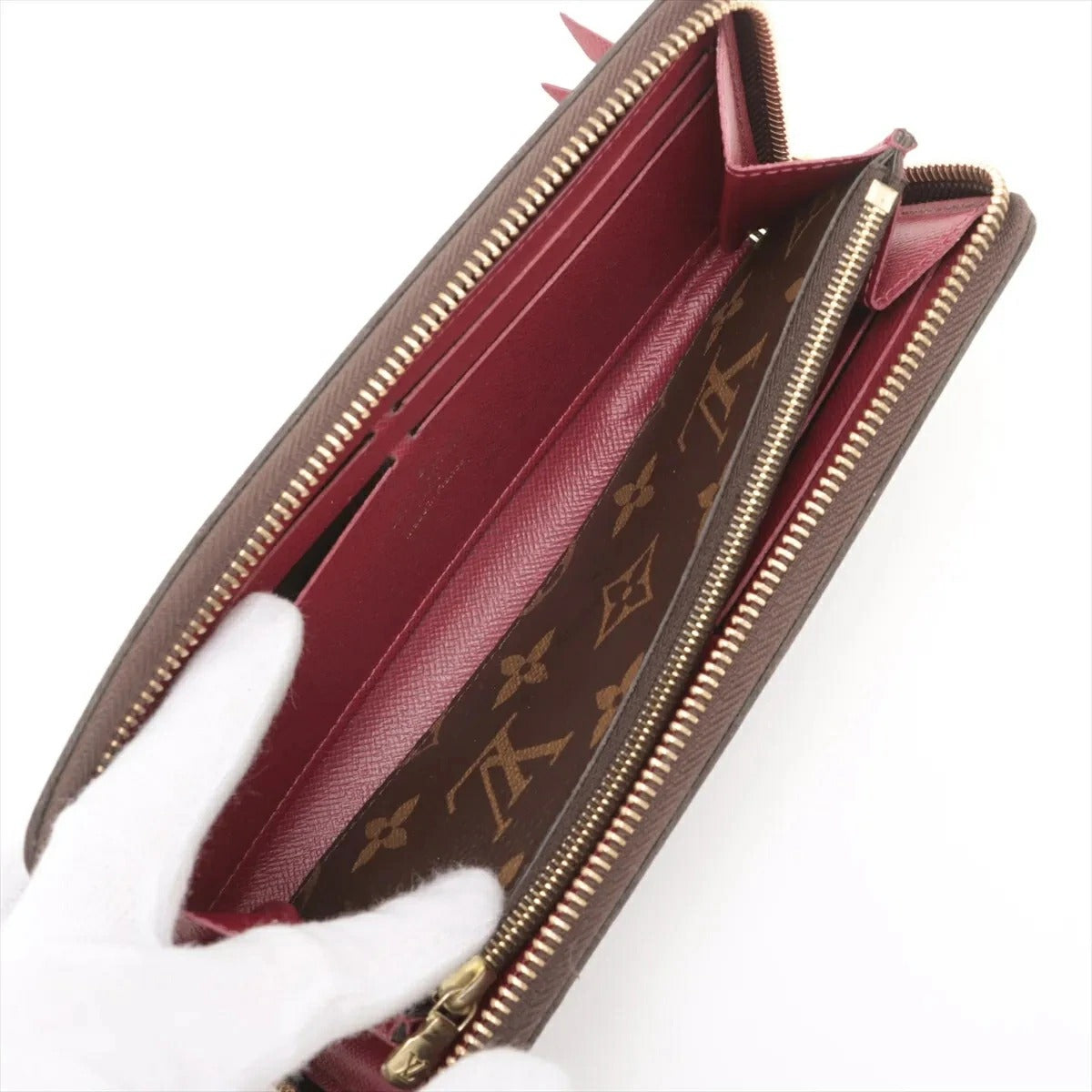Louis Vuitton Monogram Portefeuille Clemence M60742 Fuchsia