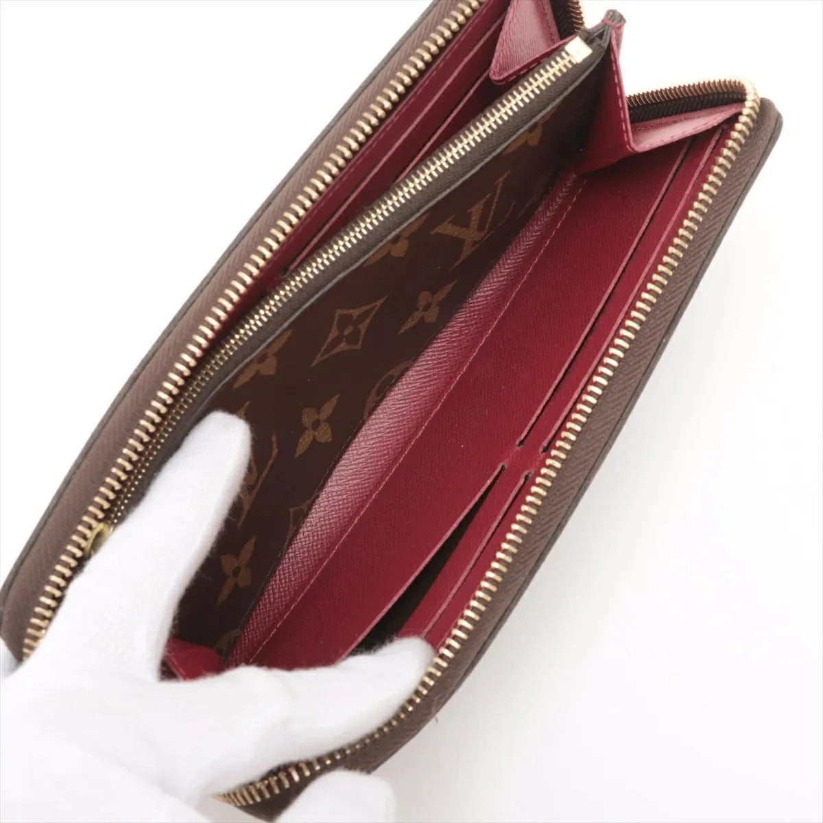 Louis Vuitton Monogram Portefeuille Clemence M60742 Fuchsia