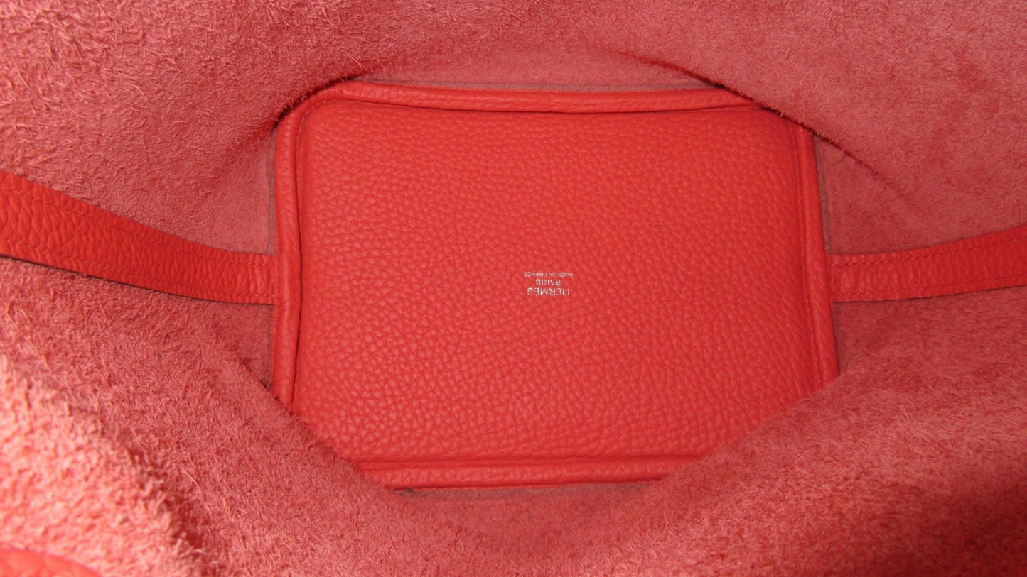 Hermes Picotin Lock PM Rose Jaipur/Silver Hardware Taurillon Clemence Leather A Stamp (2017)