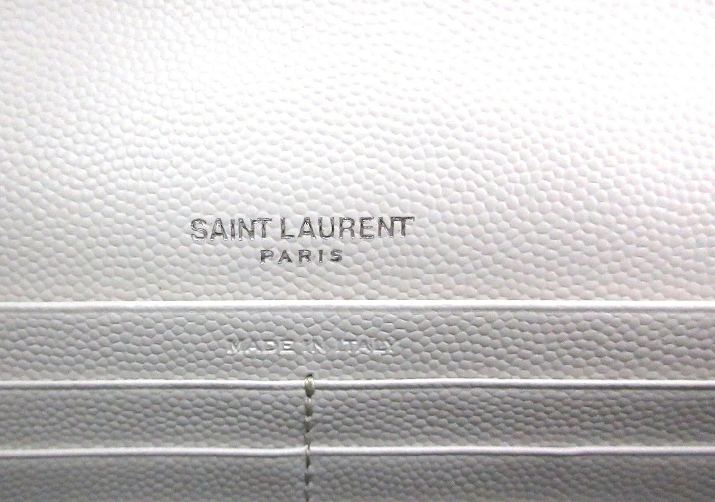 Yves Saint Laurent Paris Cassandra Leather Chain Wallet 393953