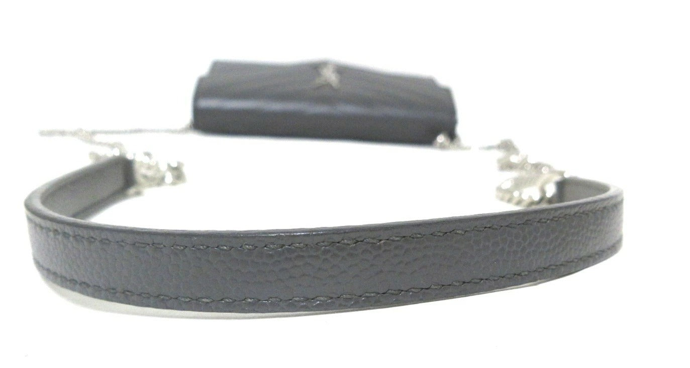 Yves Saint Laurent Paris Cassandra Leather Chain Wallet 393953