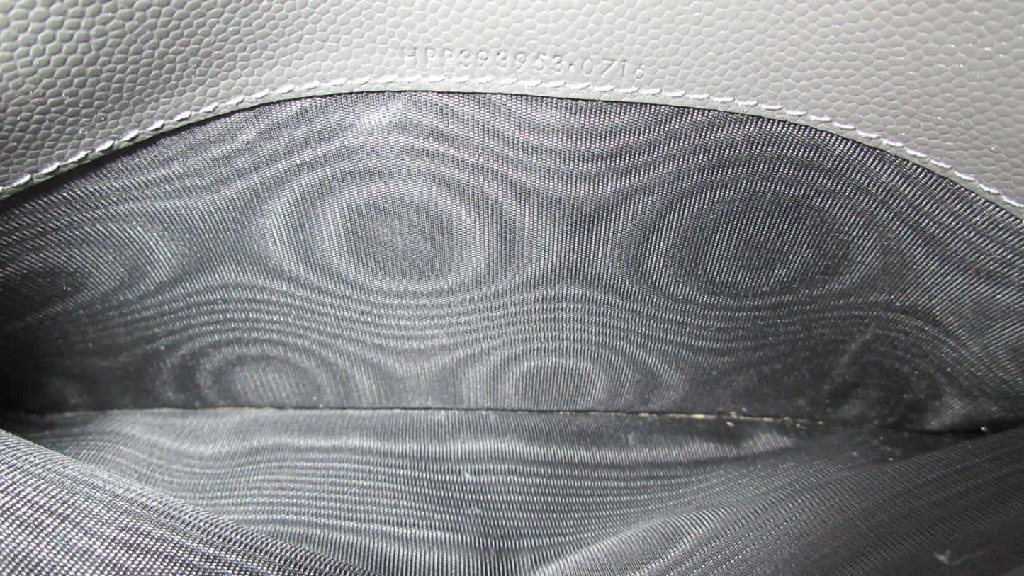 Yves Saint Laurent Paris Cassandra Leather Chain Wallet 393953