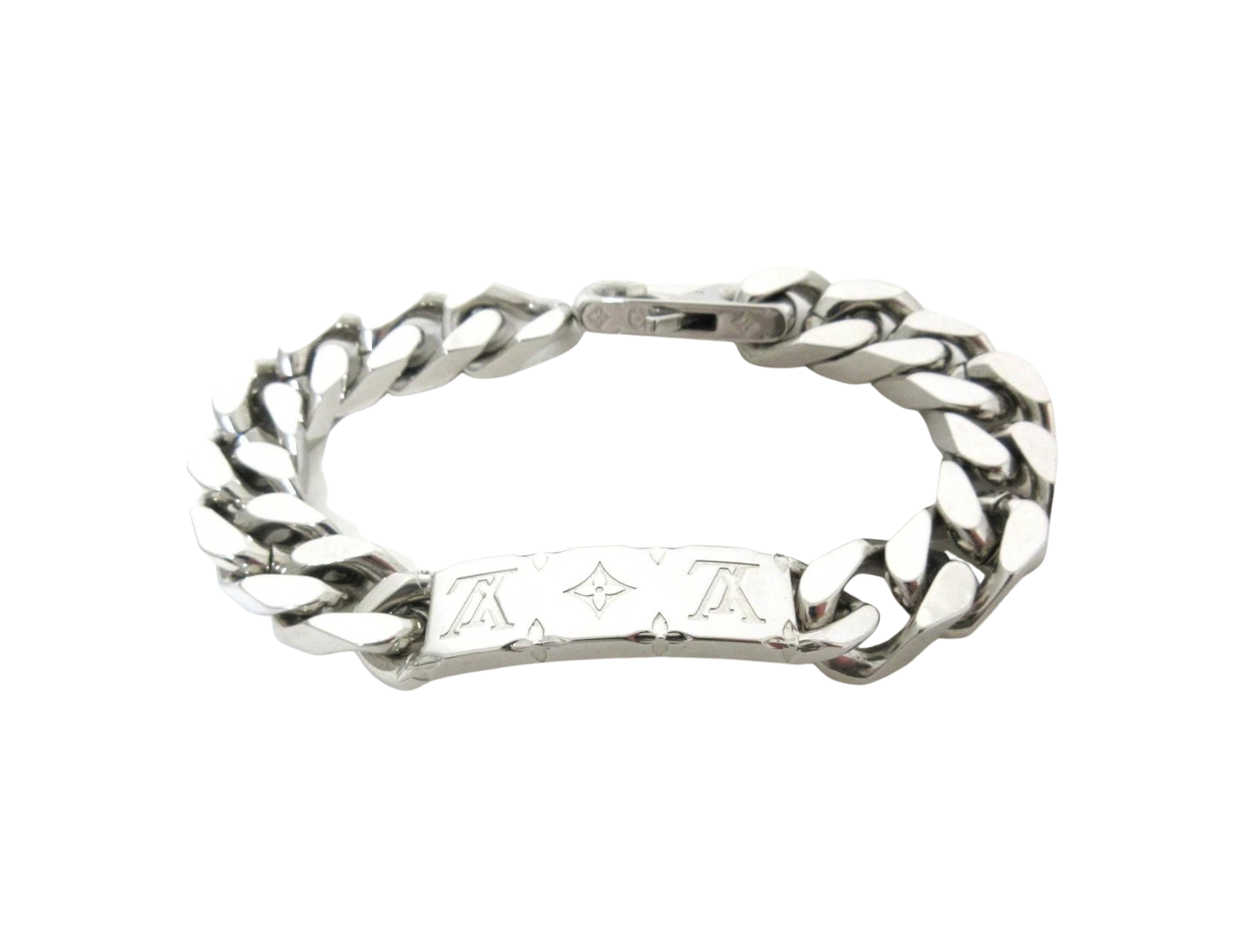 Louis Vuitton Chain Bracelet Monogram Bracelet L M00856 Silver Metal