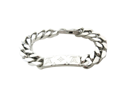 Louis Vuitton Chain Bracelet Monogram Bracelet L M00856 Silver Metal