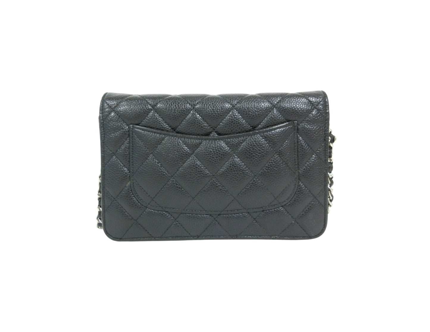Chanel Matelasse Caviar Leather Chain Wallet WOC Black 27 Series