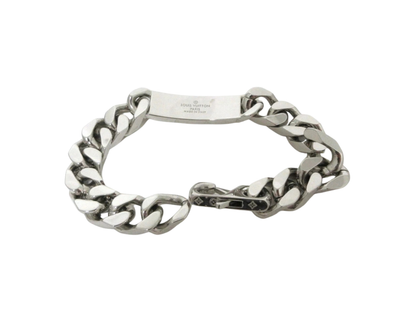 Louis Vuitton Chain Bracelet Monogram Bracelet L M00856 Silver Metal