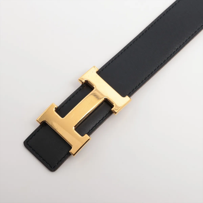 Hermès Constance  H Belt Reversible  Black/Gold  85 SIZE H:2004
