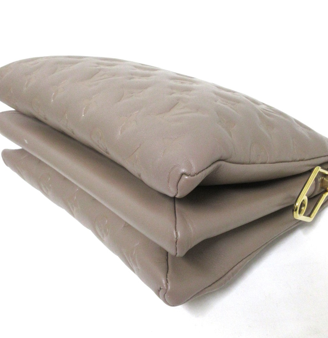 Louis Vuitton Lambskin Coussion PM Taupe