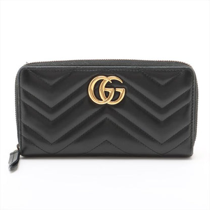 GG Gucci Marmont Leather Round Zipped Wallet
