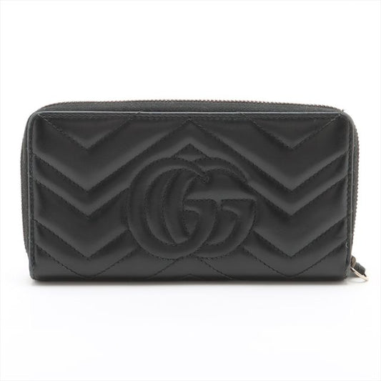 GG Gucci Marmont Leather Round Zipped Wallet