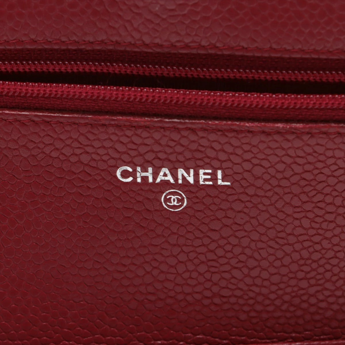 Chanel Matelasse Caviar Skin Chain Red Crossbody Bag