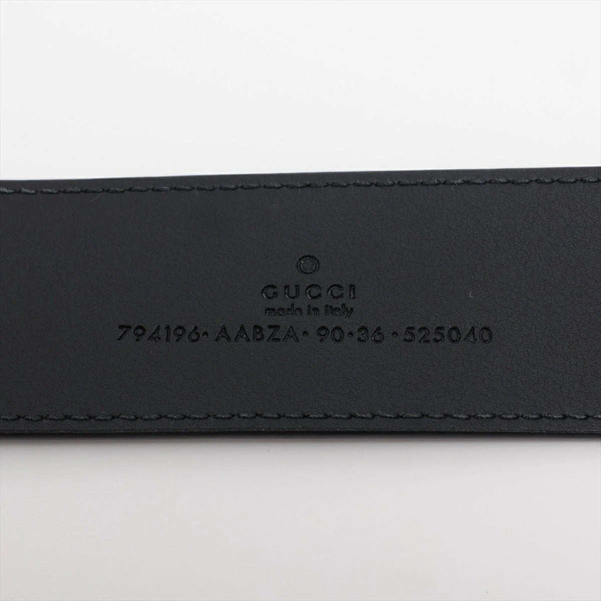 GUCCI Interlocking G Belt 794196 Silver/Black Size 90
