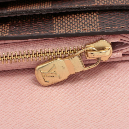 Louis Vuitton Damier Portefeuille Sarah N60144 Rose Ballerine Flap Long Wallet