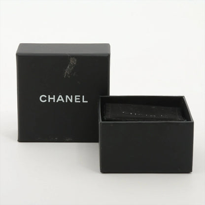 Chanel Coco Mark Earrings C22P Silver Rhinestone