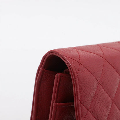 Chanel Matelasse Caviar Skin Chain Red Crossbody Bag