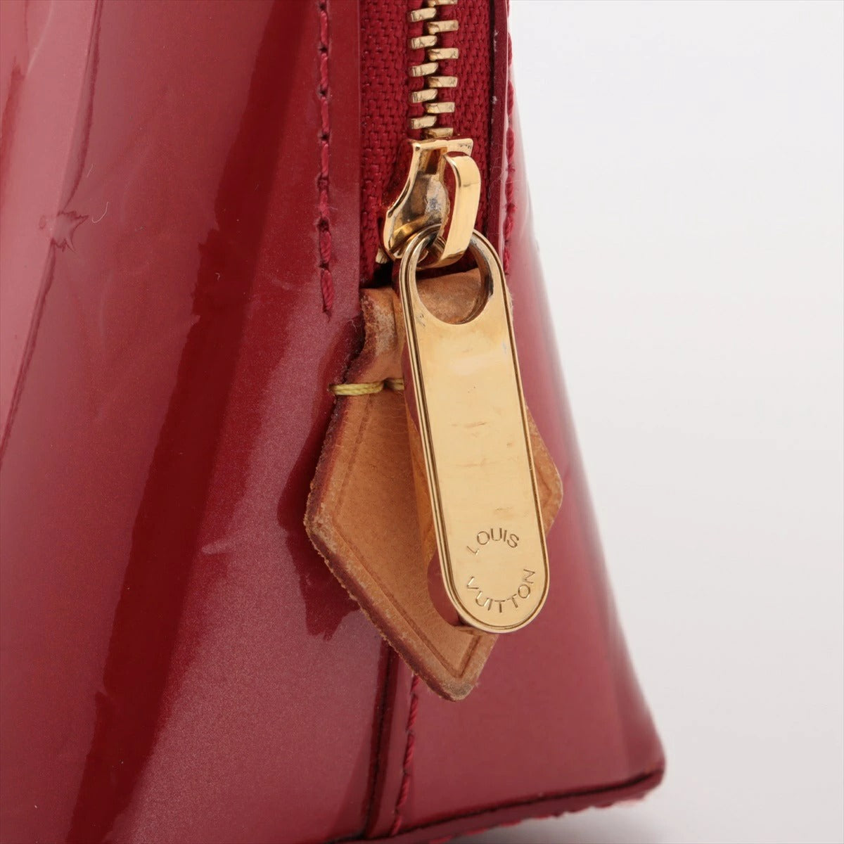 Louis Vuitton Vernis Pochette Cosmetic Rayure M91721 Red/Pink Makeup Pouch