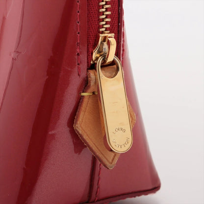 Louis Vuitton Vernis Pochette Cosmetic Rayure M91721 Red/Pink Makeup Pouch