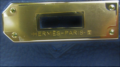 Birkin 30 Togo Blue Nuit gold hardware Z stamp