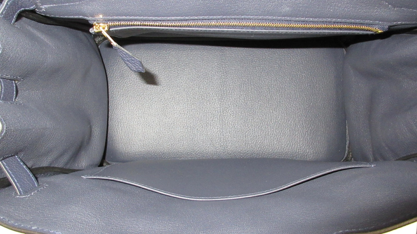Birkin 30 Togo Blue Nuit gold hardware Z stamp
