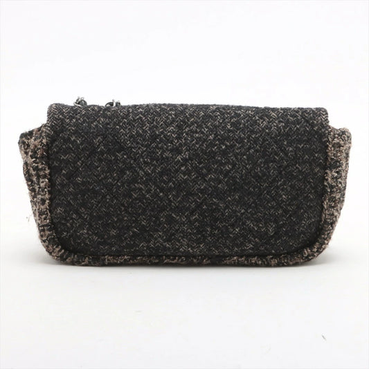 CHANEL Coco Mark Tweed Chain Shoulder Bag W- 10th Series Seal Included