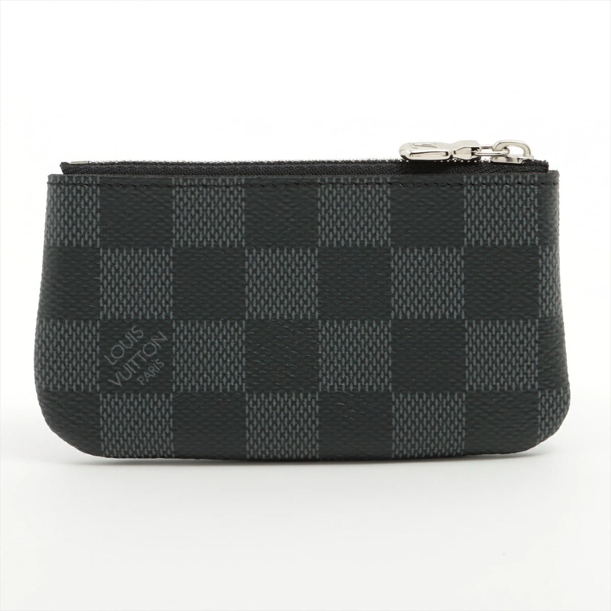 Louis Vuitton Damier Graphite Pochette Cle N60155 Good Condition Key Case Coin Case