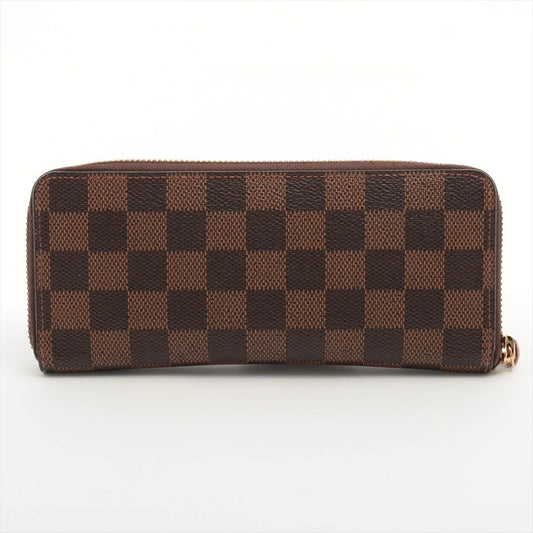 Louis Vuitton Damier Portefeuille Clemence Rose Ballerine N41626 Round Zip Long Wallet