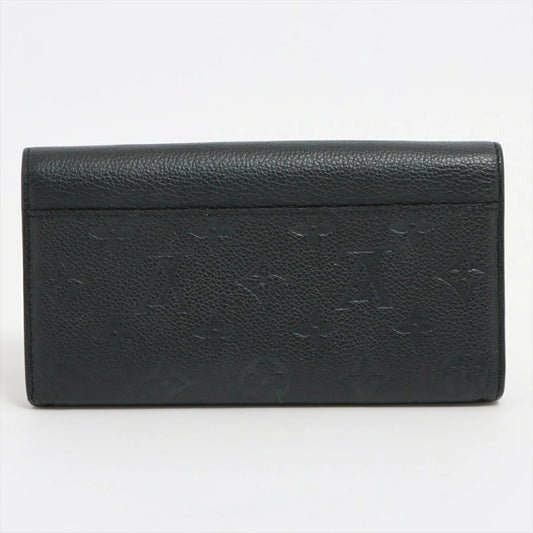 Louis Vuitton Empreinte Portefeuille Sarah M61182 Black Long Wallet