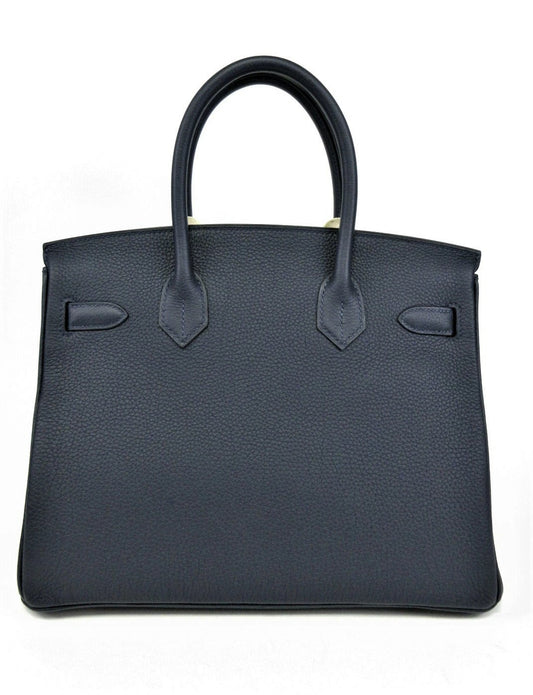 Birkin 30 Togo Blue Nuit gold hardware Z stamp