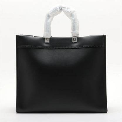 Fendi Sunshine Medium Leather 2WAY Handbag 8BH386 Black Tote Bag