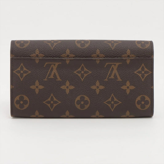 LOUIS VUITTON Monogram Portefeuille Sarah M62236 Coquelicot Long Wallet