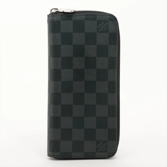 Louis Vuitton Damier Graphite Zippy Wallet Vertical N63095 Round Zip Long